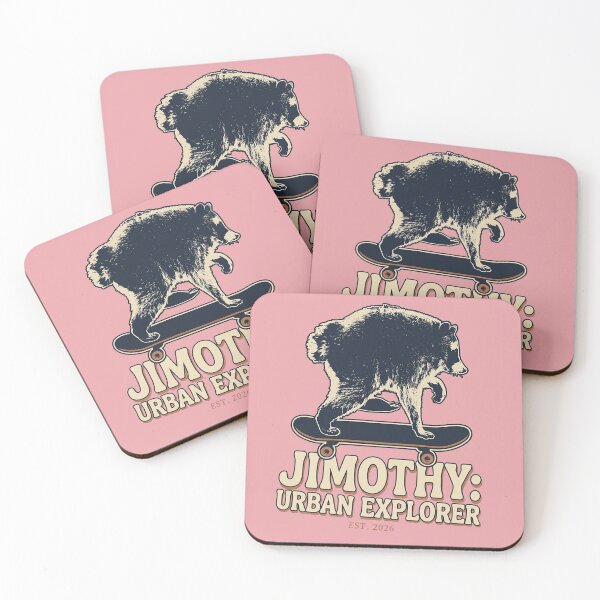 Item preview, Jimothy Urban Explorer Skateboarding Raccoon designed and sold by TshirtInk.