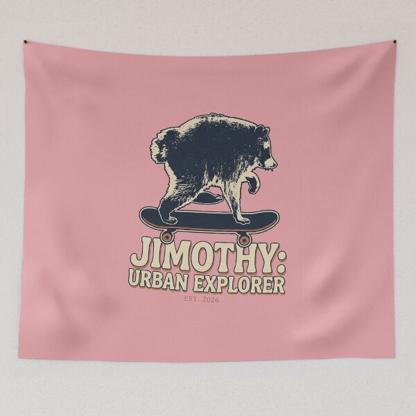 Item preview, Jimothy Urban Explorer Skateboarding Raccoon designed and sold by TshirtInk.