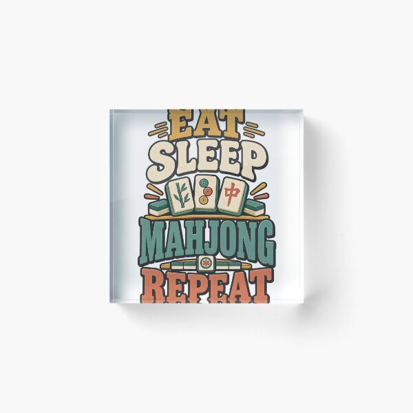 Item preview, Funny Mahjong Player , Eat Sleep Mahjong Repeat, Chinese Tile Game Players Gift, Mahjong Lover Graphic Tee designed and sold by OUICHA.