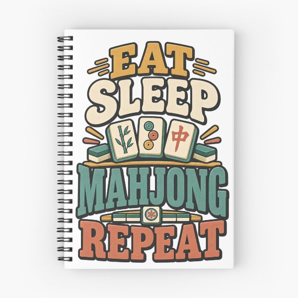 Item preview, Funny Mahjong Player T-Shirt, Eat Sleep Mahjong Repeat, Chinese Tile Game Players Gift, Mahjong Lover Graphic Tee designed and sold by OUICHA.