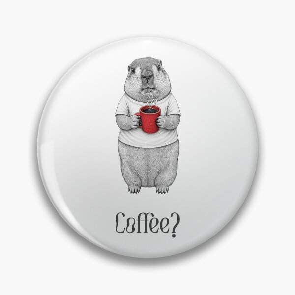Item preview, Cute Chubby Marmot Coffee Lover Design designed and sold by AppearoStudio.