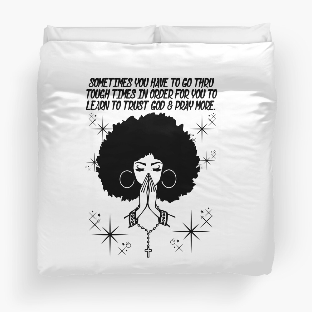 Black Woman Praying God Quotes African American Sticker for Sale by  DesignsByAymara