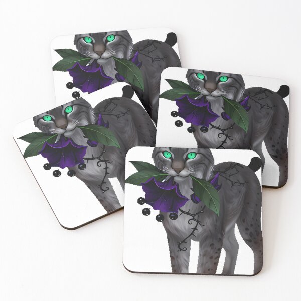Item preview, Poison Garden Lynx with Nightshade Bloom designed and sold by IllumeInk.