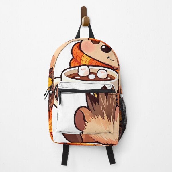 Item preview, Cozy Hedgehog with Maple Leaf Scarf and Cocoa designed and sold by pumsquare.