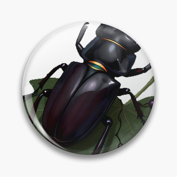 Item preview, Poison Garden Stag Beetle with Belladonna Leaf designed and sold by IllumeInk.