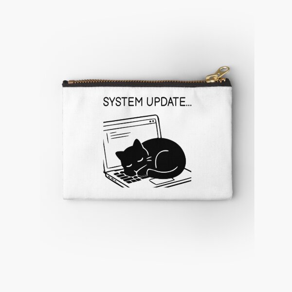 Item preview, System Update... Funny Black Cat Sticker designed and sold by FUEGO & NOX.