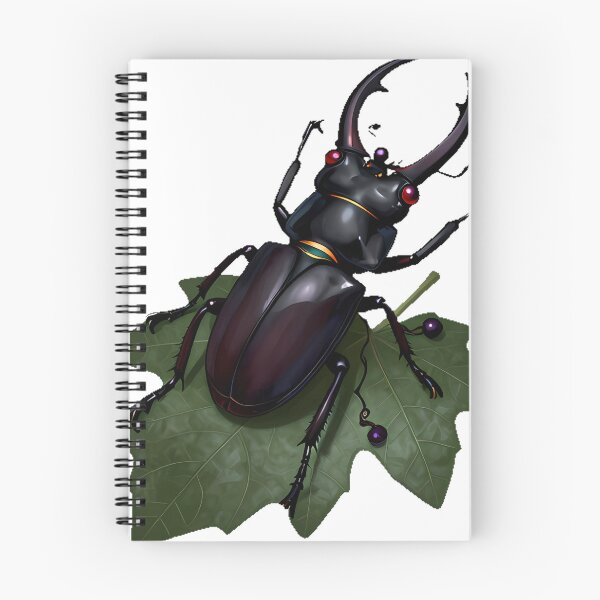 Item preview, Poison Garden Stag Beetle with Belladonna Leaf designed and sold by IllumeInk.