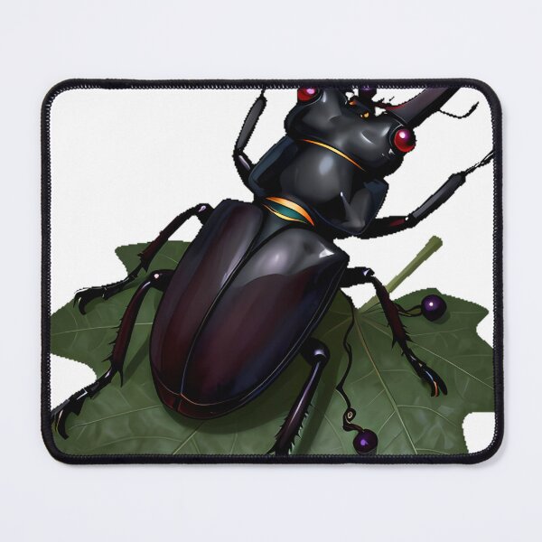 Item preview, Poison Garden Stag Beetle with Belladonna Leaf designed and sold by IllumeInk.