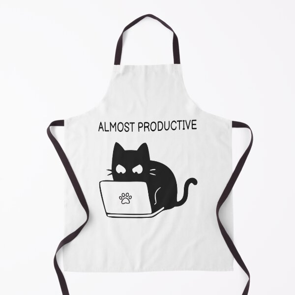 Item preview, Almost Productive Funny Black Cat Sticker designed and sold by FUEGO & NOX.