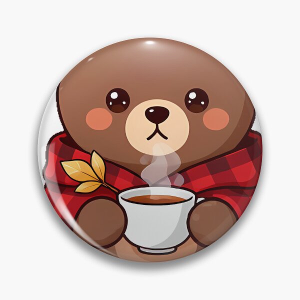 Item preview, Cozy Bear Cub with Plaid Blanket and Tea designed and sold by pumsquare.