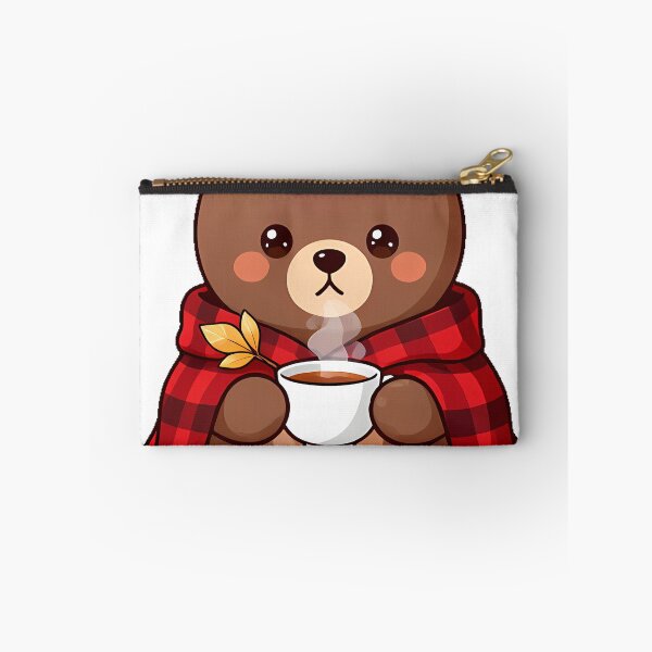 Item preview, Cozy Bear Cub with Plaid Blanket and Tea designed and sold by pumsquare.