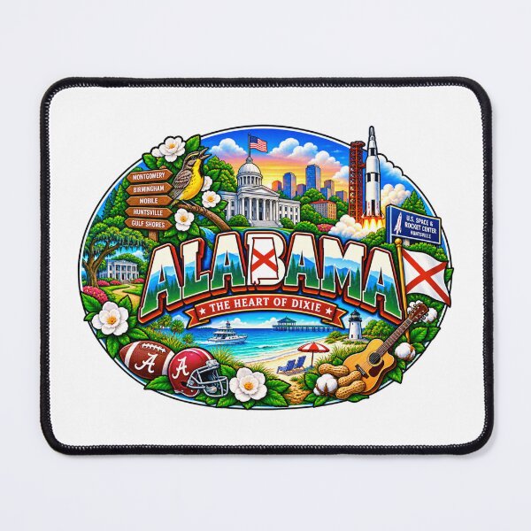 Item preview, Alabama Heart of Dixie Travel Doodle designed and sold by Awarrie.