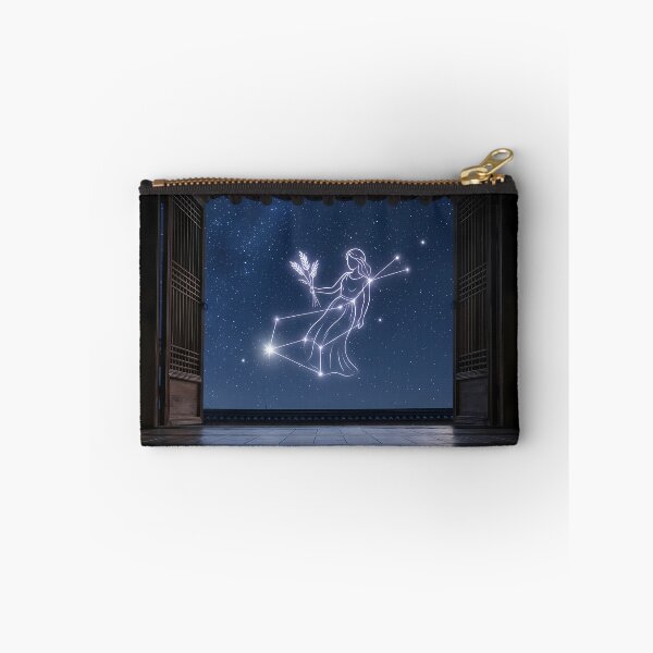 Item preview, Virgo Constellation over a Traditional Hanok: Celestial Harvest of Starlight | Fine Art Print designed and sold by SOOstudio73.