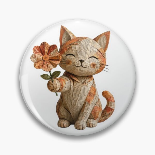 Item preview, Origami Newspaper Cat Holding  designed and sold by Snurly.
