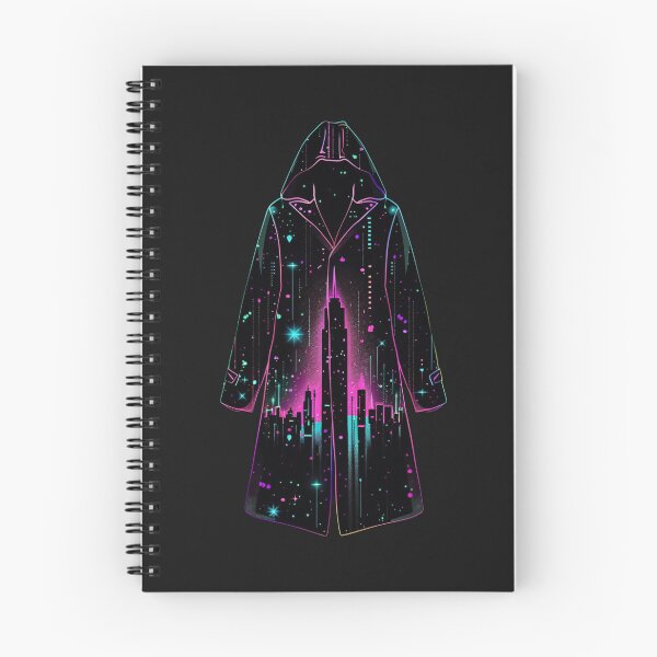 Item preview, raincoat holding neon reflections designed and sold by RetroWaveArtCo.