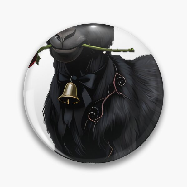 Item preview, Poison Garden Black Goat with Thorny Rose designed and sold by IllumeInk.