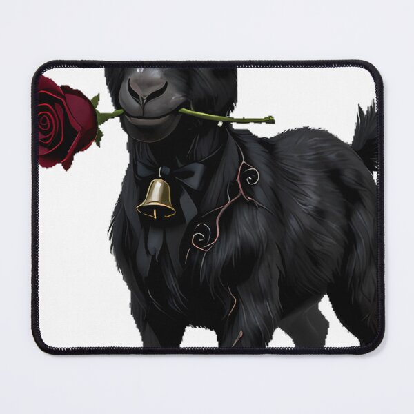 Item preview, Poison Garden Black Goat with Thorny Rose designed and sold by IllumeInk.