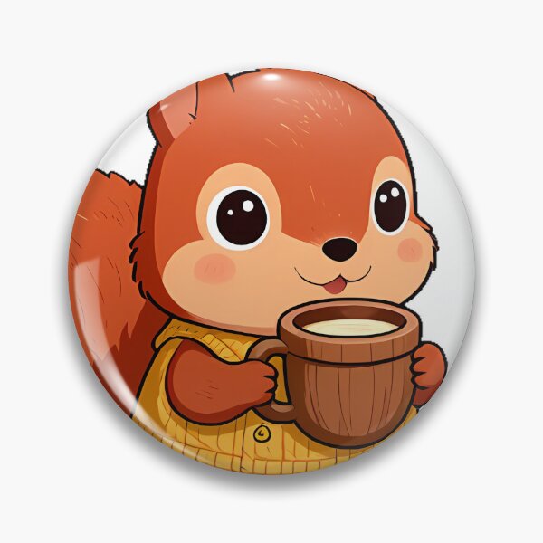 Item preview, Cozy Squirrel with Acorn Mug and Knitted Vest designed and sold by pumsquare.