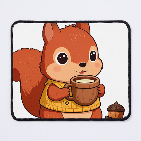 Item preview, Cozy Squirrel with Acorn Mug and Knitted Vest designed and sold by pumsquare.