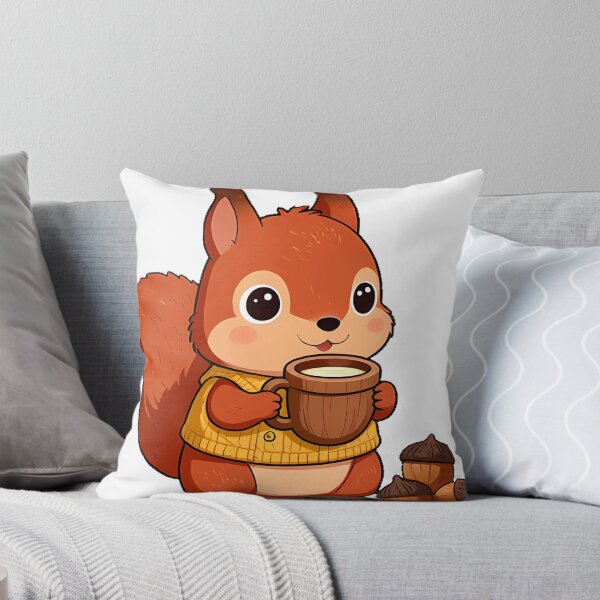 Item preview, Cozy Squirrel with Acorn Mug and Knitted Vest designed and sold by pumsquare.