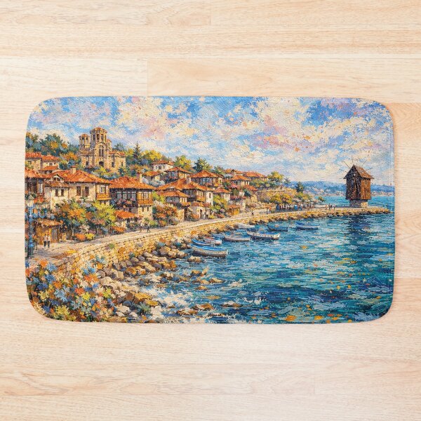 Item preview, A painting of Nesebar, Bulgaria – A Beautiful City in Europe. designed and sold by GalleryKauffeld.