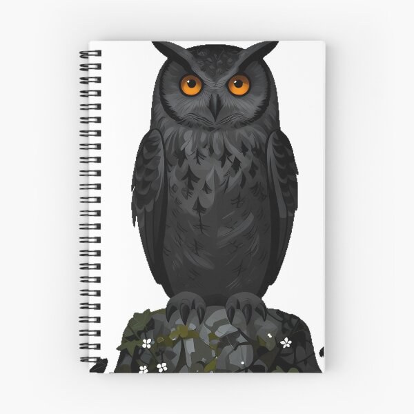 Item preview, Poison Garden Owl with Hemlock Bouquet designed and sold by IllumeInk.