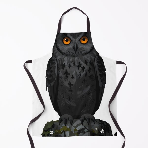 Item preview, Poison Garden Owl with Hemlock Bouquet designed and sold by IllumeInk.