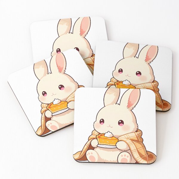 Item preview, Cozy Bunny with Pumpkin Pie Slice and Flannel designed and sold by pumsquare.