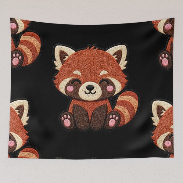 Item preview, Cute Red Panda Embroidery Patch Illustration designed and sold by ColorSplash123.