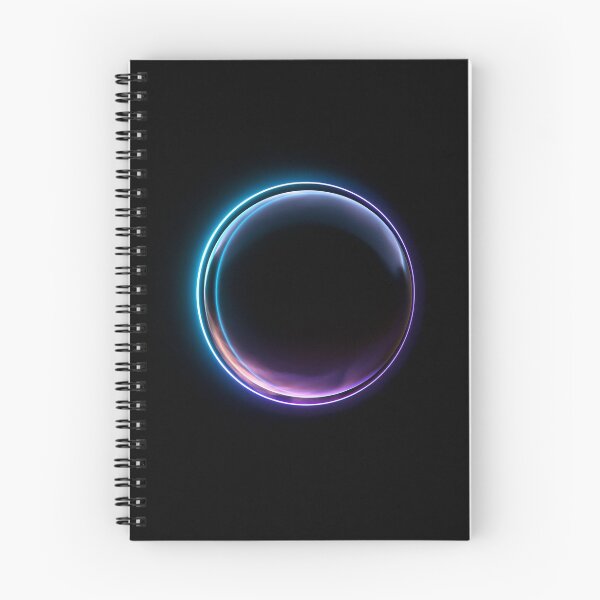 Item preview, Abstract Geometric Circle Neon Ring Dark Minimal designed and sold by FrostyFrisby.