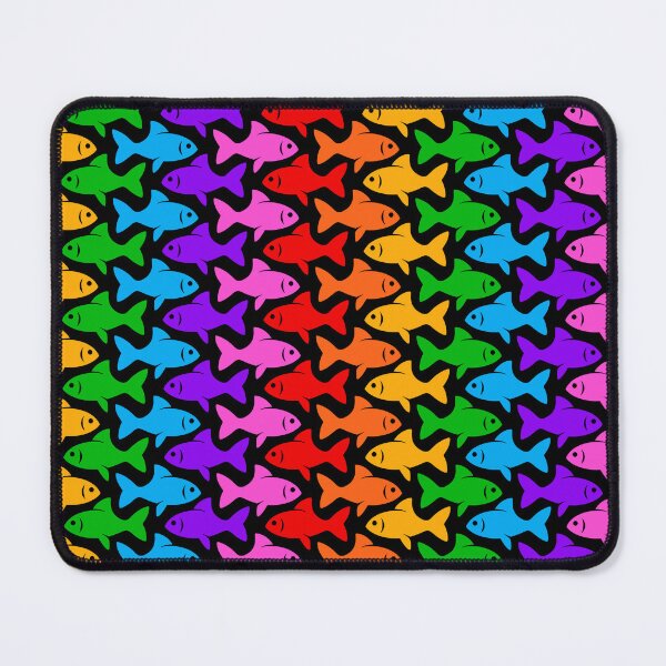 Item preview, Fish Pattern (multicolor on black 2) designed and sold by JMParadis.