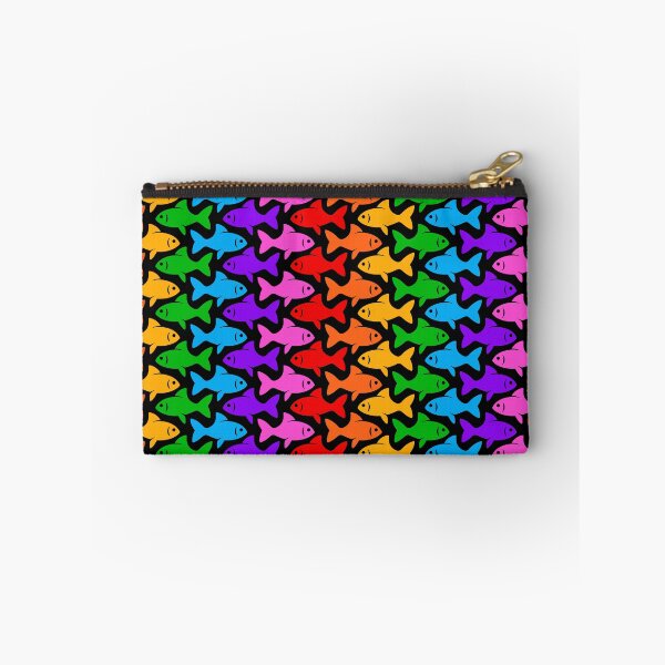 Item preview, Fish Pattern (multicolor on black 2) designed and sold by JMParadis.