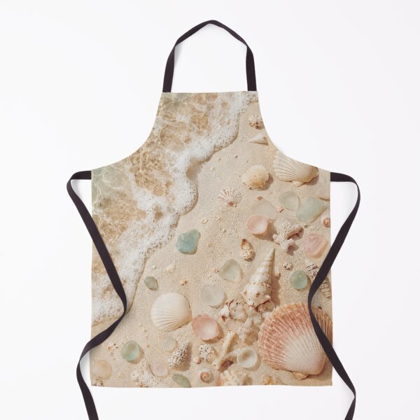 Item preview, Sea Glass Shore – Dreamy Beach Shells & Sea Glass Wave Art Print – Coastal Wall Decor designed and sold by @SHINTOSARTSTORE.