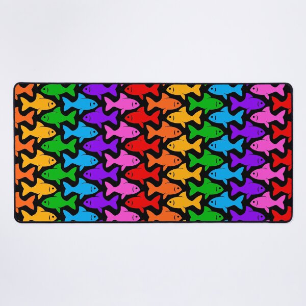 Item preview, Fish Pattern (multicolor on black 2) designed and sold by JMParadis.
