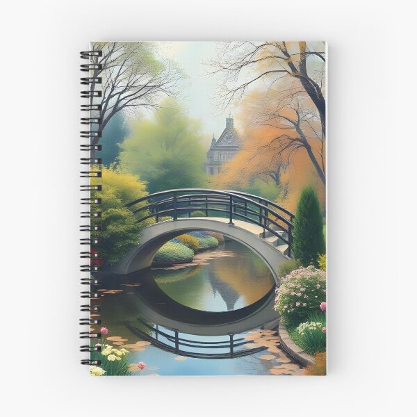 Item preview, A garden bridge in the style of Monet. designed and sold by oldMastersofart.