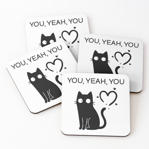 Item preview, You, Yeah, You Funny Black Cat Sticker designed and sold by FUEGO & NOX.