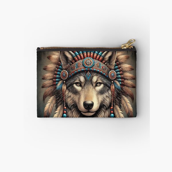 Item preview, Spirit of the Wild Mystical Wolf Portrait designed and sold by Hakubiya.