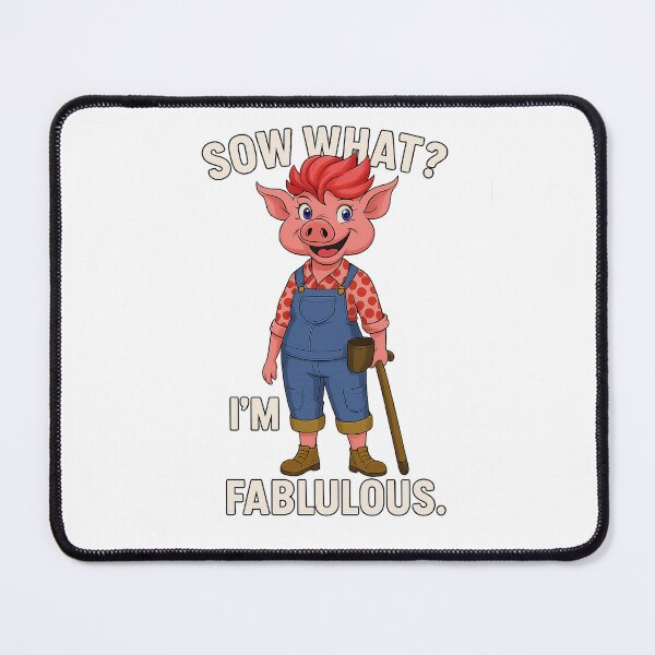 Item preview, Retro Country Pig Cartoon "Sow What I'm Fabulous" designed and sold by retrotoonz.