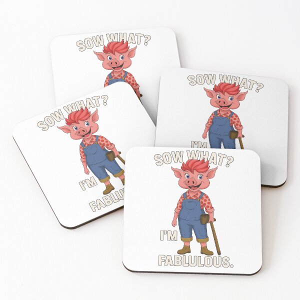 Item preview, Retro Country Pig Cartoon "Sow What I'm Fabulous" designed and sold by retrotoonz.