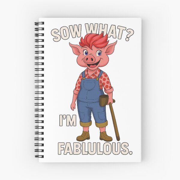 Item preview, Retro Country Pig Cartoon "Sow What I'm Fabulous" designed and sold by retrotoonz.