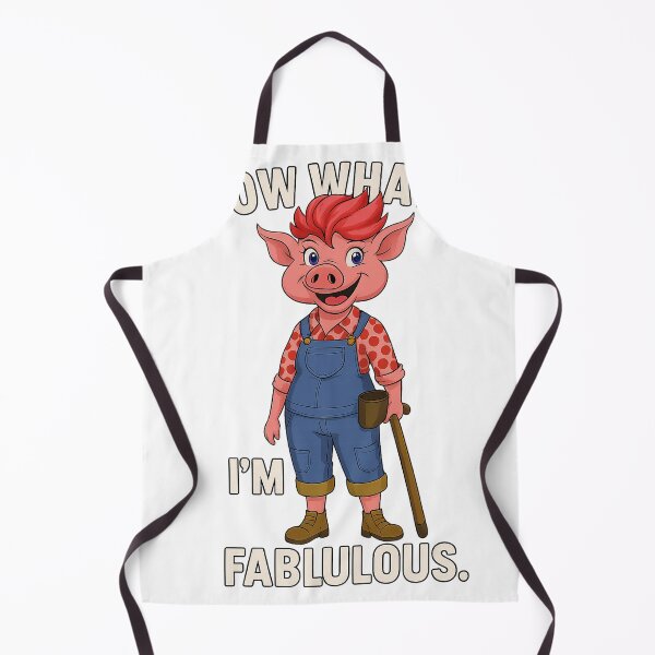 Item preview, Retro Country Pig Cartoon "Sow What I'm Fabulous" designed and sold by retrotoonz.