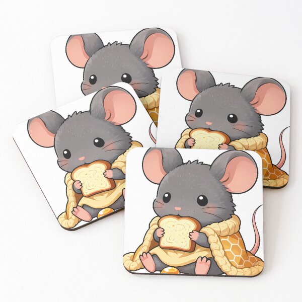 Item preview, Cozy Mouse with Sunflower Seed Bread and Blanket designed and sold by pumsquare.