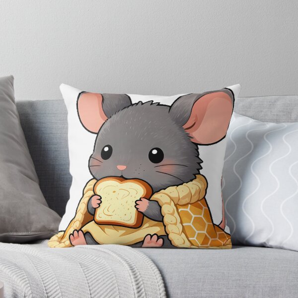 Item preview, Cozy Mouse with Sunflower Seed Bread and Blanket designed and sold by pumsquare.
