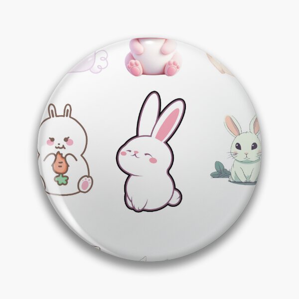 Item preview, Cute Fluffy Bunny Sticker Pack | Adorable Chibi Rabbits designed and sold by Malek281125.