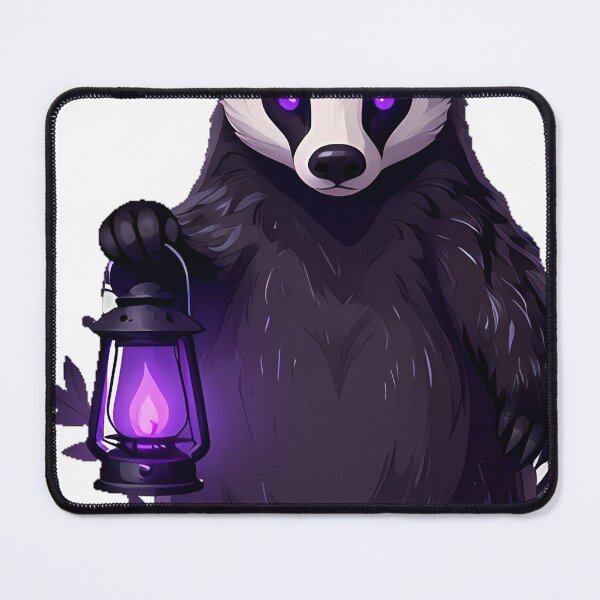 Item preview, Poison Garden Badger with Wolfsbane Crown designed and sold by IllumeInk.