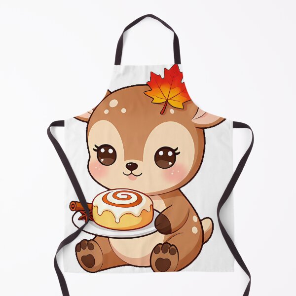 Item preview, Cozy Fawn with Cinnamon Roll and Leaf Bow designed and sold by pumsquare.