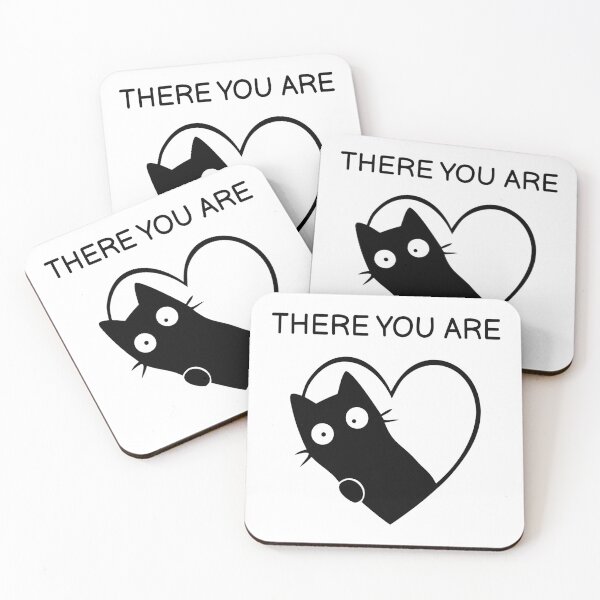 Item preview, There You Are Funny Black Cat Sticker designed and sold by FUEGO & NOX.