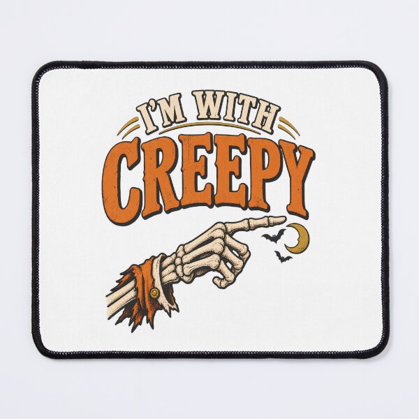 Item preview, Funny Halloween Couple T-Shirt, I'm With Creepy, Spooky Matching Couples Gift, Halloween Costume Graphic Tee designed and sold by OUICHA.