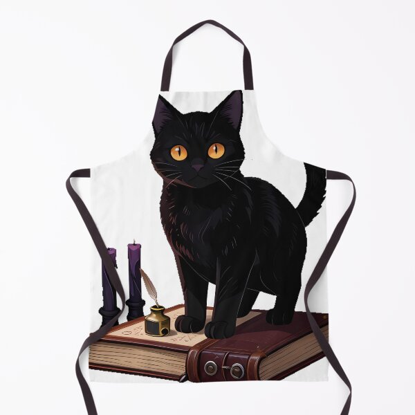 Item preview, Dark Academia Cat with Spellbook and Candles designed and sold by IllumeInk.