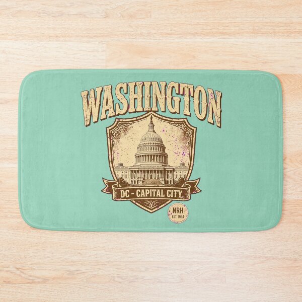 Artikelvorschau, Washington DC Capital City Vintage Shield entworfen und verkauft von Normandy Road Heritage™ - Vintage Garage Art.